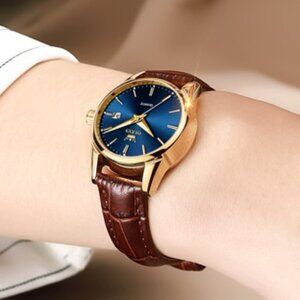 8-1 - Women's Watches Leather Band White Case Waterproof Luminous